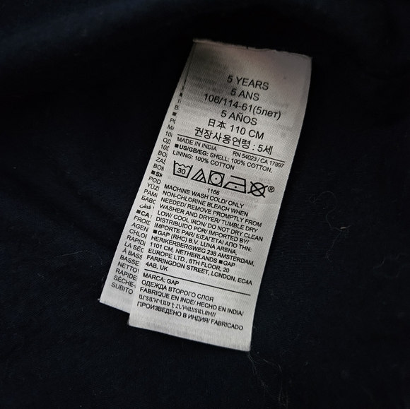 Baby Gap short sleeve dress, size 5, navy and white polka dot - Picture 2 of 2